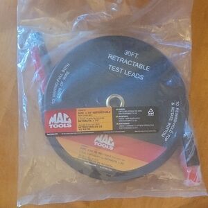 Mac Tools 30ft Retractable Test Leads - Black